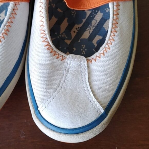 Sebago footwear for women size 7M white Blue and Orange - Picture 5 of 11